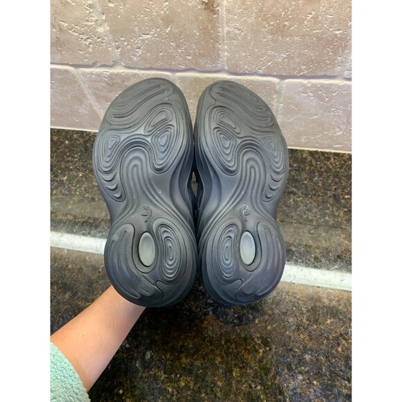 adidas adiFOM Q Yeezy Foam Runner Sneakers Black Carbon Gray M 5 W 7 EUC - Picture 8 of 12